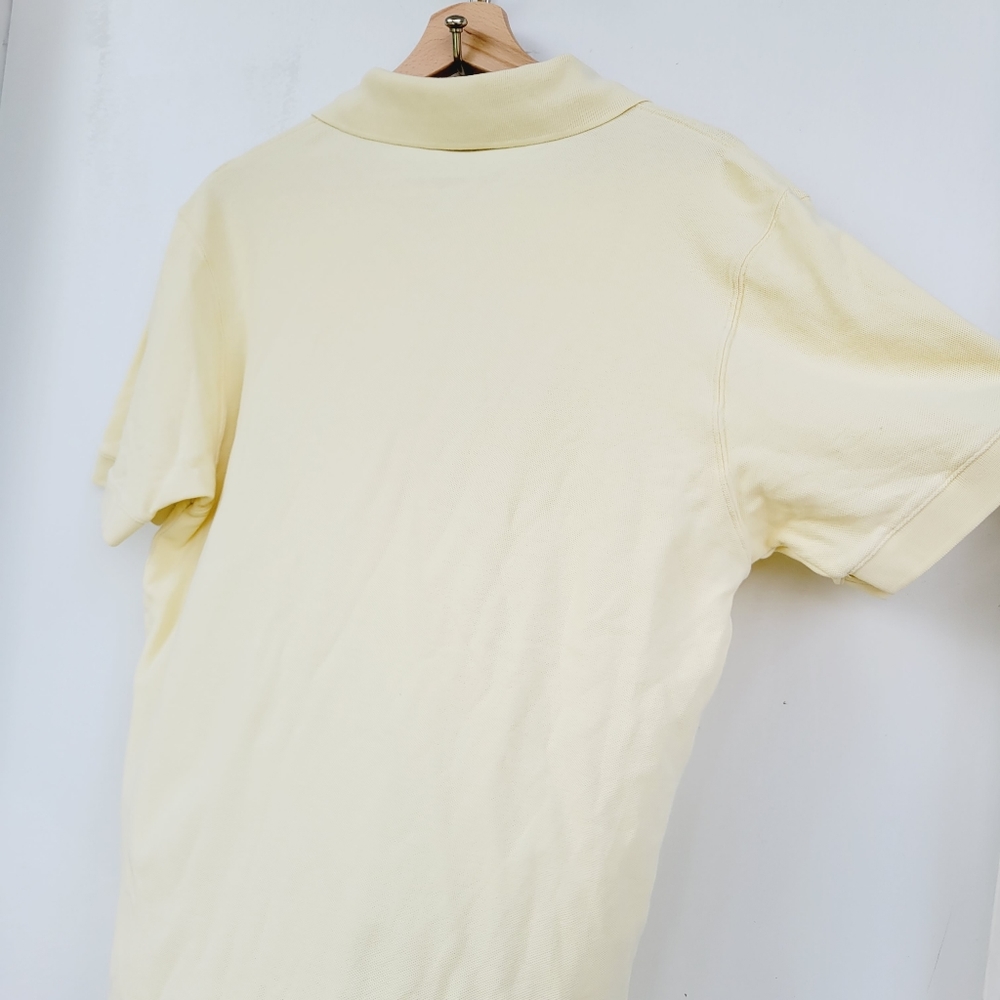 Patagonia Worn Wear mens Organic Cotton Banana Yellow Polo Shirt Size Medium - Picture 7 of 10